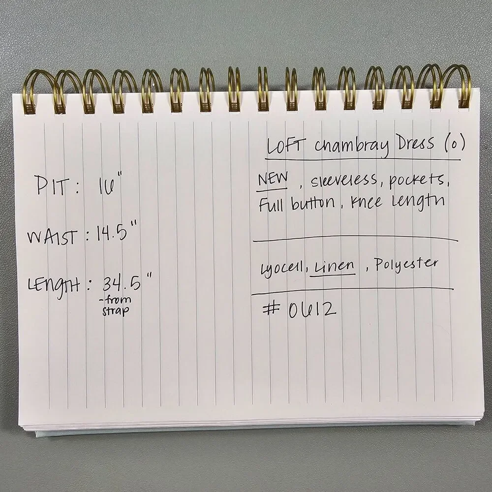 Loft Womens NEW Sleeveless Denim Chambray Dress Size 0 Full Button Summer Spring - Picture 8 of 10